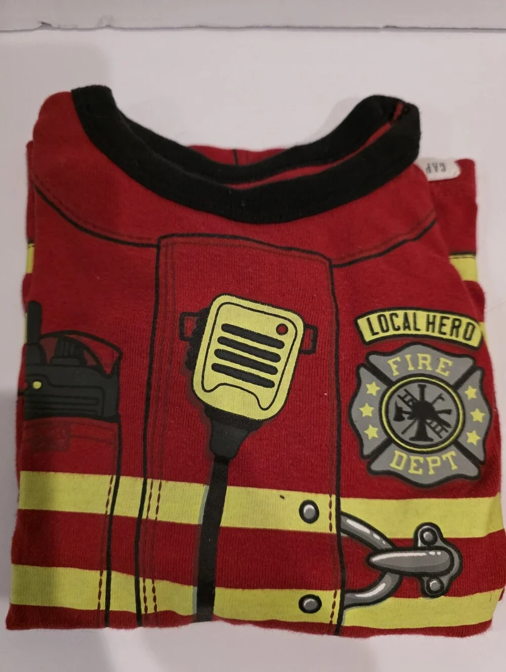 Kids Red Firefighter Pajama Set Gap Organic Cotton Size 3